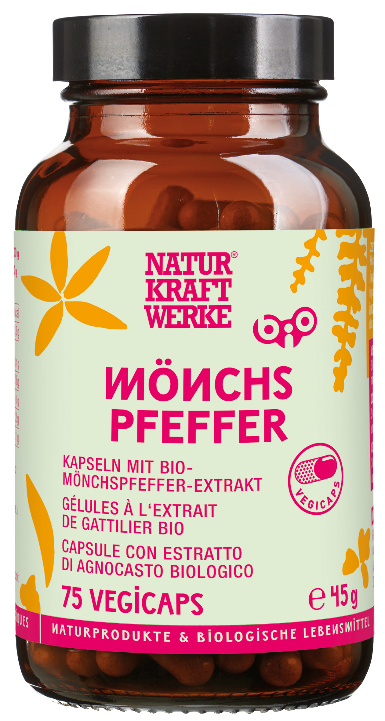 Mönchspfeffer Extrakt Vegicaps 45 g BIO/kbA