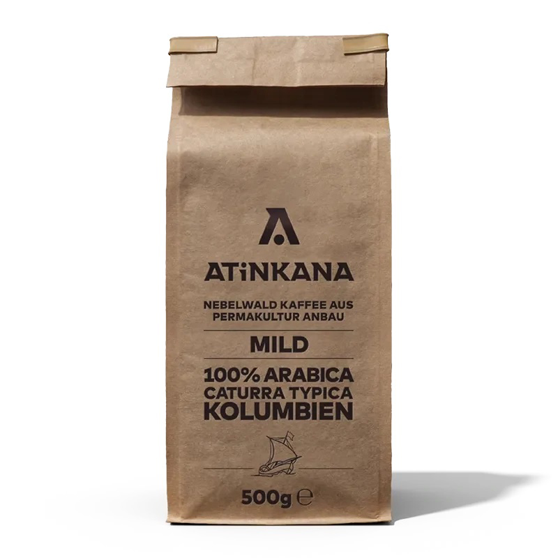 Kaffee mild ATINKANA 500 g ganze Bohnen