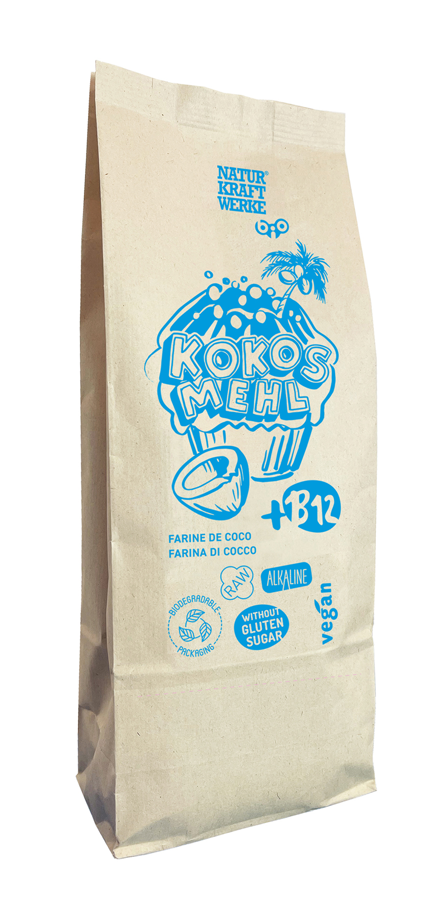 Kokosmehl mit B12 600g BIO/kbA