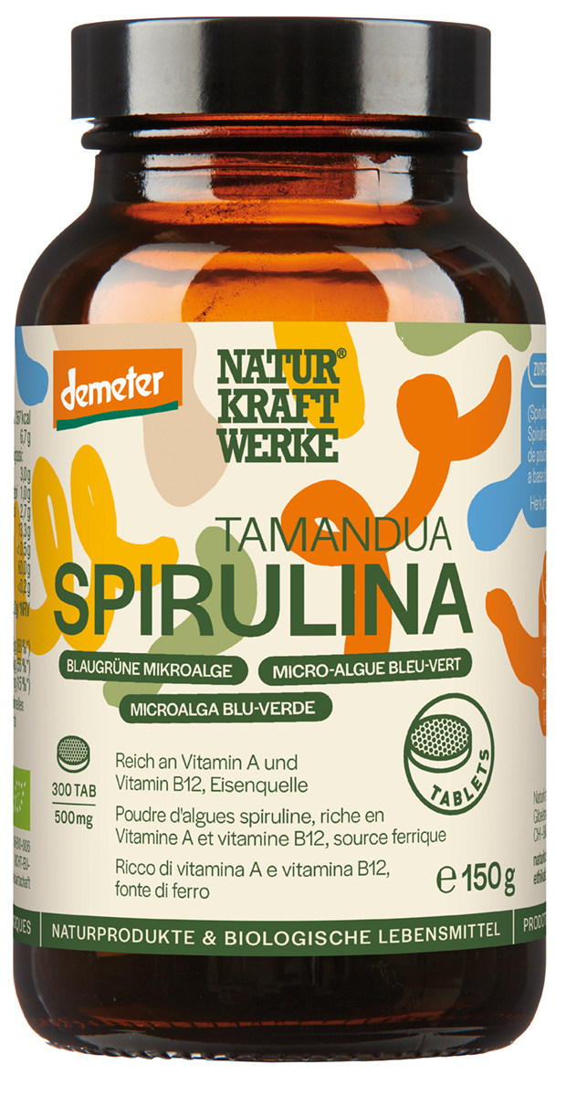 Spirulina Tamandua 150 g  / 300 Presslinge à 500mg Demeter